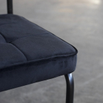 Stoel Liz Velvet Zwart (set van 2) - Giga Meubel
