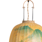 HKliving Traditional Lantern Landscape Painting Oval L
