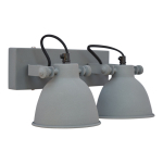 Wandlamp Industrial Double Vintage Grey