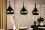 Hanglamp Edford 3-Lichts Zwart - Giga Meubel
