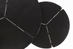 Bijzettafel Kourdebour Aluminium Zwart Set van 2 - Giga Meubel