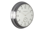 Klok Rond Timekeeper No.8 Wit/Zilver Ø48cm