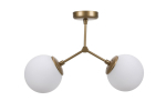 Hanglamp 2-Lichts Damar Metaal Geel Wit