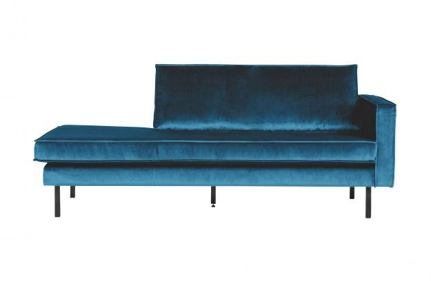 BePureHome Rodeo Daybed Right Velvet Blue