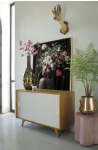Coco Maison Schilderij Floral 100x100cm
