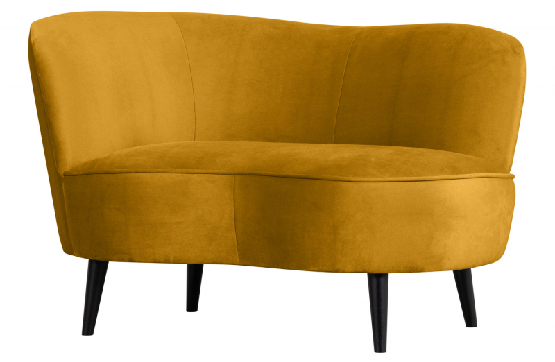 Woood Lounge Fauteuil Sara Links Velvet Oker