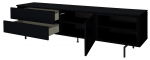 Tenzo Tv-meubel Plain Zwart 210cm