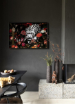 Coco Maison Schilderij Floral Cheetah 120x80cm