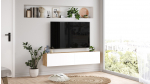 Zwevend Tv-meubel Fethiye Melamine Naturel Wit 140cm