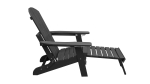 SenS-Line Inklapbare Ligstoel Montreal Zwart Incl. Voetenbank