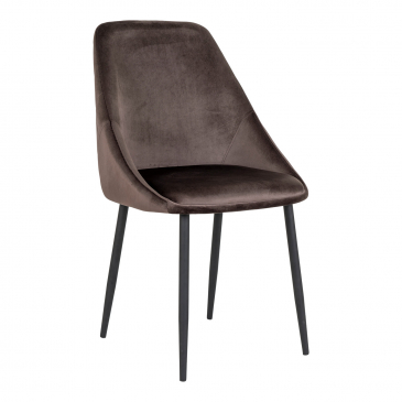 House Nordic Eetkamerstoel Porto Velvet Taupe