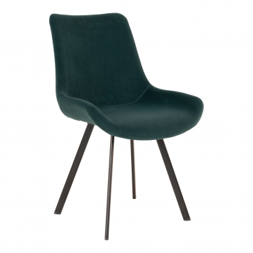 House Nordic Eetkamerstoel Memphis Velvet Groen