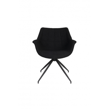Zuiver Eetkamerstoel Doulton Swivel Zwart