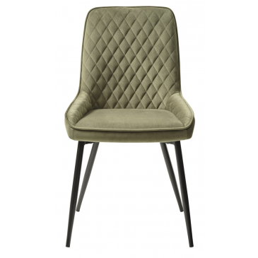Eetkamerstoel Milton Olive Groen Velvet - Giga Living