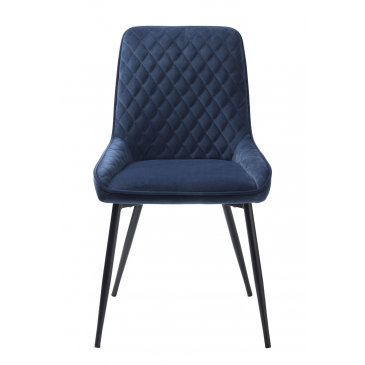 Eetkamerstoel Milton Blauw Velvet - Giga Living