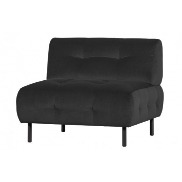 Woood Exclusive Lloyd Fauteuil Gewassen Fluweel Cast Iron