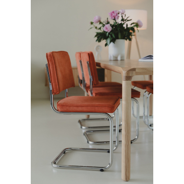 Zuiver Stoel Ridge Rib Oranje
