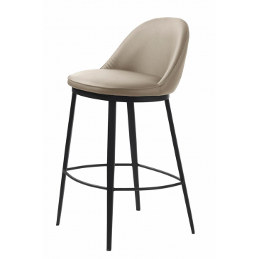 Barstoel Gain Taupe Kunstleer - Giga Living