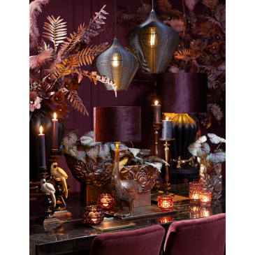 Light & Living Eetkamerstoel Olive Velvet Bordeaux