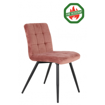 Light & Living Eetkamerstoel Olive Fr Velvet Oud Roze