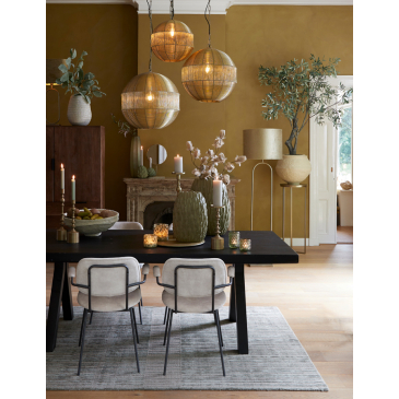 Light & Living Eetkamerstoel Emma Velvet Zand