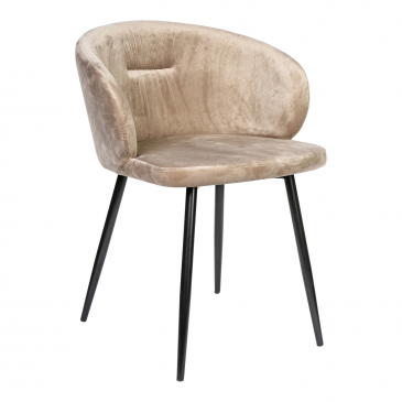 PTMD Stoel Move Velvet Sand Half Rond