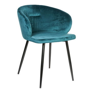 PTMD Stoel Move Velvet Teal Half Rond