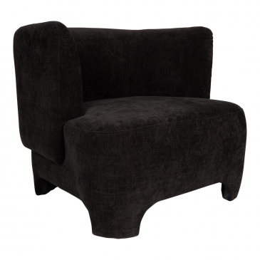 PTMD Fauteuil Damin Antraciet Linen Velvet Look