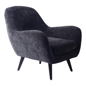 PTMD Fauteuil Donny Antraciet Zwart