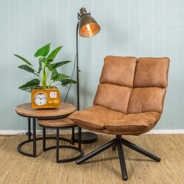 Fauteuil Victor Cognac
