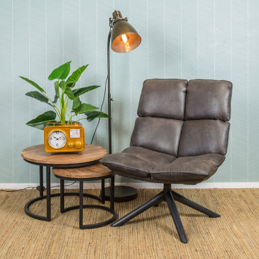 Fauteuil Victor Donkergrijs