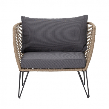 Bloomingville Mundo Lounge Stoel Bruin Metal Groot