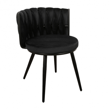 Pole to Pole Eetkamerstoel Moon Velvet Zwart