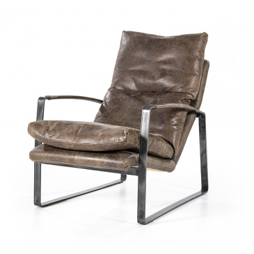 Eleonora Fauteuil Lex Donkerbruin Vintage Leer