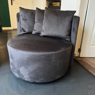 I-Catchers Draaifauteuil My Turn Velvet Antraciet