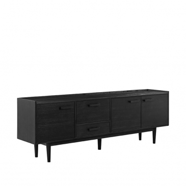 LABEL51 Dressoir Cali Zwart Acaciahout 220cm