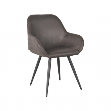 LABEL51 Eetkamerstoel Fender - Antraciet - Micro Suede