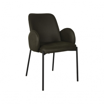 LABEL51 Eetkamerstoel Jari Army Groen Microfiber