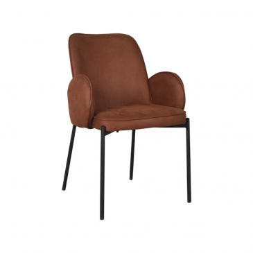 LABEL51 Eetkamerstoel Jari Cognac Microfiber
