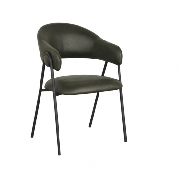 LABEL51 Eetkamerstoel Lowen Army green Microfiber