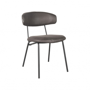 LABEL51 Eetkamerstoel Zack Antraciet Micro Suede