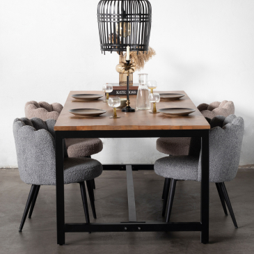 Eettafel Stef 220cm Mangohout - Giga Meubel