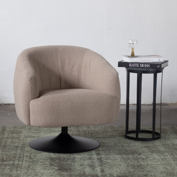 Fauteuil Jerry Bouclé Beige - Giga Meubel