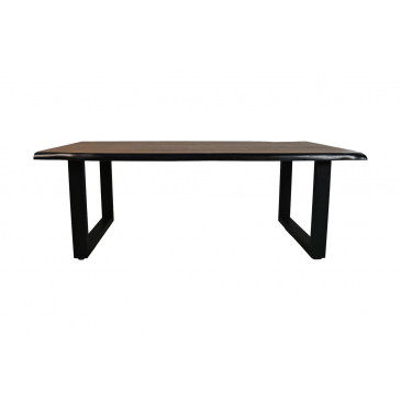 HSM Collection Eettafel Rechthoekig U-poot 240cm Walnoot Bruin Acaciahout/Metaal