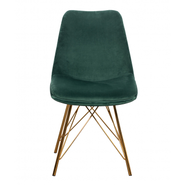 Stoel Ivy Luxe Velvet Donkergroen (set van 2) - Giga Meubel