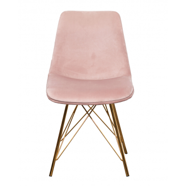 Stoel Ivy Luxe Velvet Roze (set van 2) - Giga Meubel