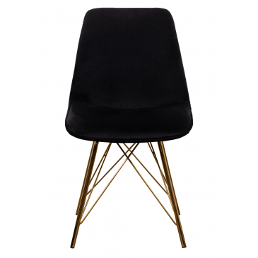 Stoel Ivy Luxe Velvet Zwart (set van 2) - Giga Meubel 