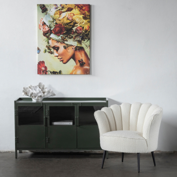 Industrieel Dressoir Glas Groen - Giga Meubel