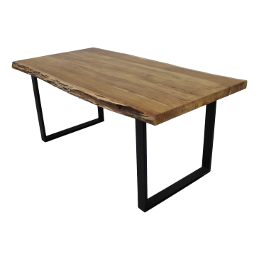 HSM Collection Eettafel Rechthoekig Soho 180cm Naturel/Zwart Acaciahout/Metaal
