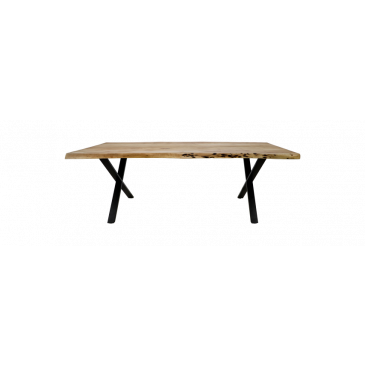 HSM Collection Eettafel Rechthoekig Soho 220cm Naturel/Zwart Acaciahout/Metaal